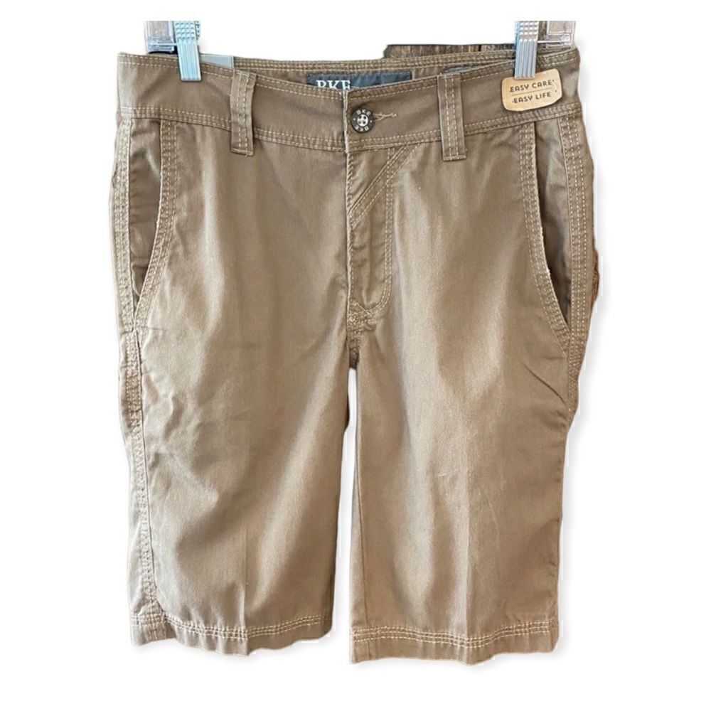 BKE Men’s NWT Sz 27W 23L Standard Miller Fit Khaki Hiking Camping Bermudas